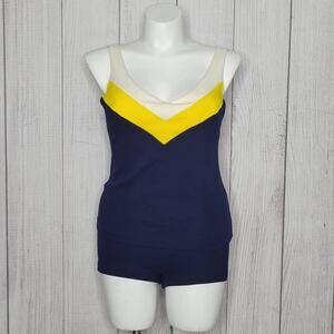 VTG 60s Elizabeth Stewart 2 Piece Tankini Bathing Suit, Size 11